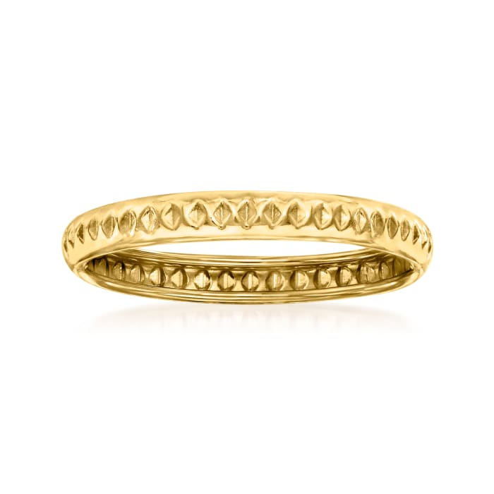 Italian 14kt Yellow Gold Patterned Ring