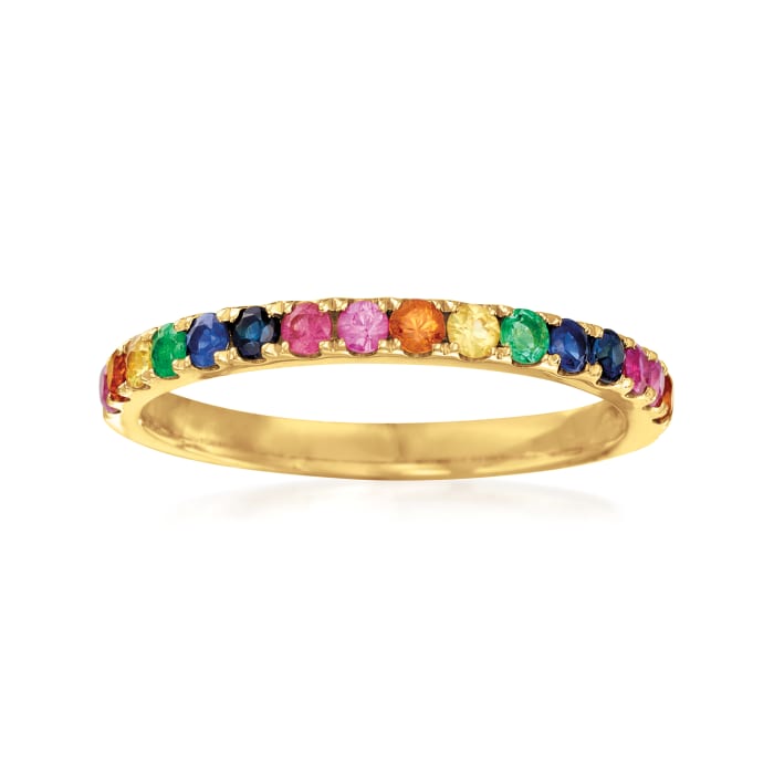 .56 ct. t.w. Mixed Gemstone Ring in 14kt Yellow Gold