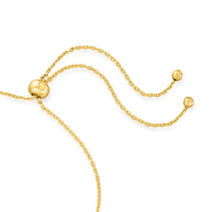 14kt Yellow Gold Bead Bolo Bracelet