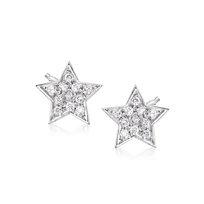 .20 ct. t.w. Diamond Star Stud Earrings in Sterling Silver