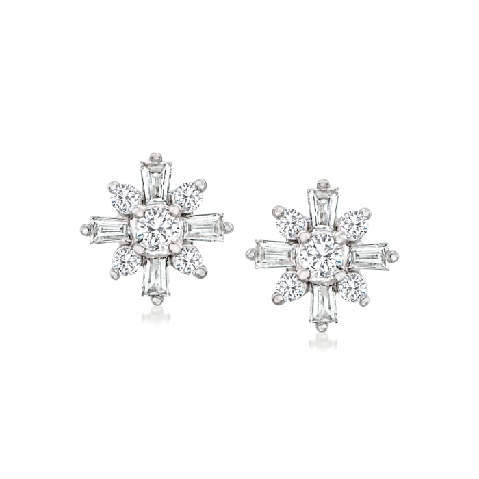 .25 ct. t.w. Diamond Starburst Earrings in Sterling Silver