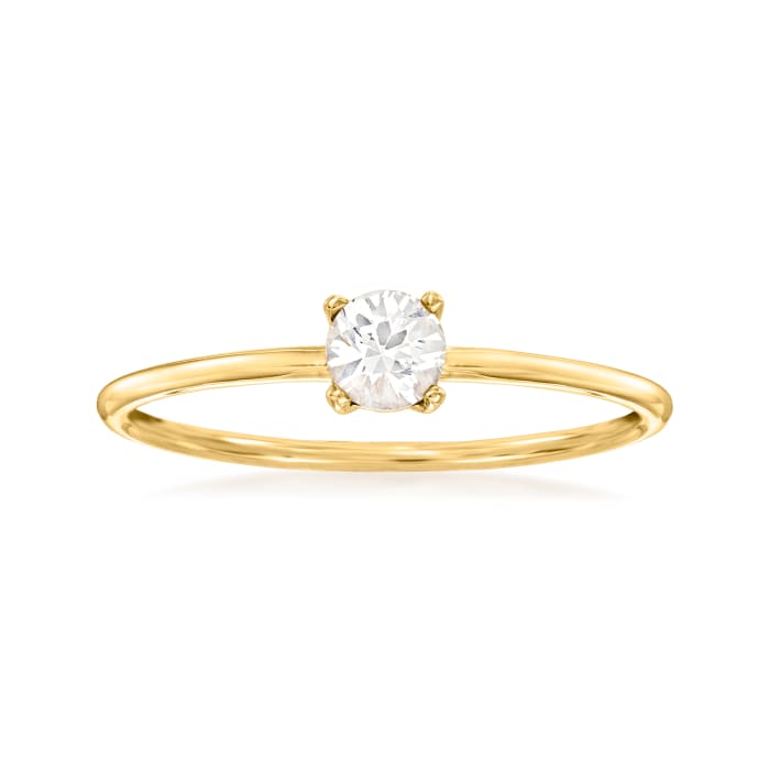 .20 Carat White Sapphire Ring in 14kt Yellow Gold