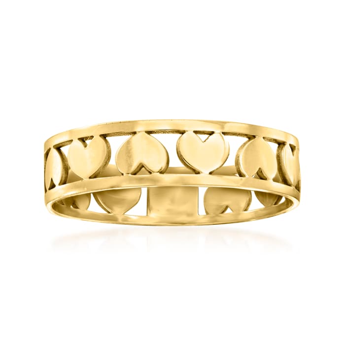 Italian 14kt Yellow Gold Heart Ring