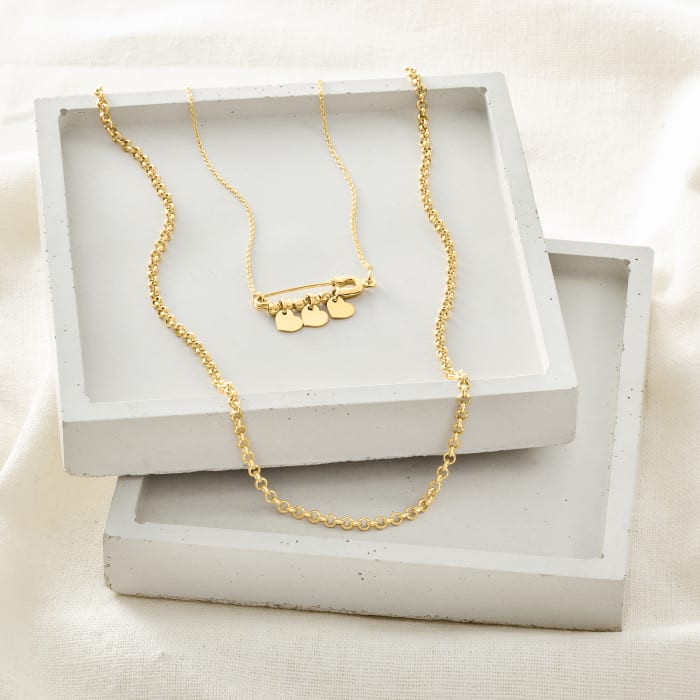 14kt Yellow Gold Rolo-Link Choker Necklace