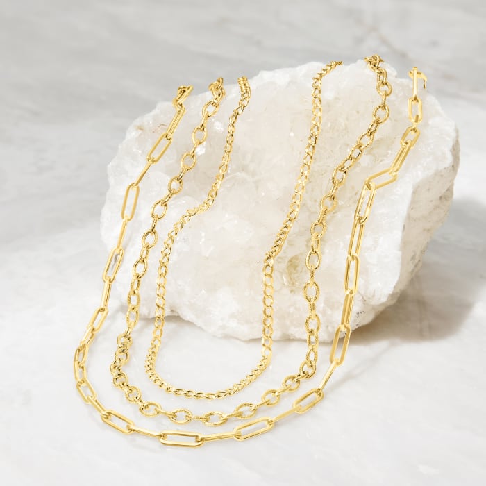 14kt Yellow Gold Curb-Link Choker Necklace