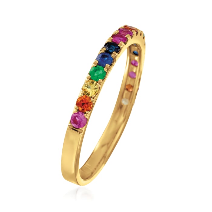 .56 ct. t.w. Mixed Gemstone Ring in 14kt Yellow Gold