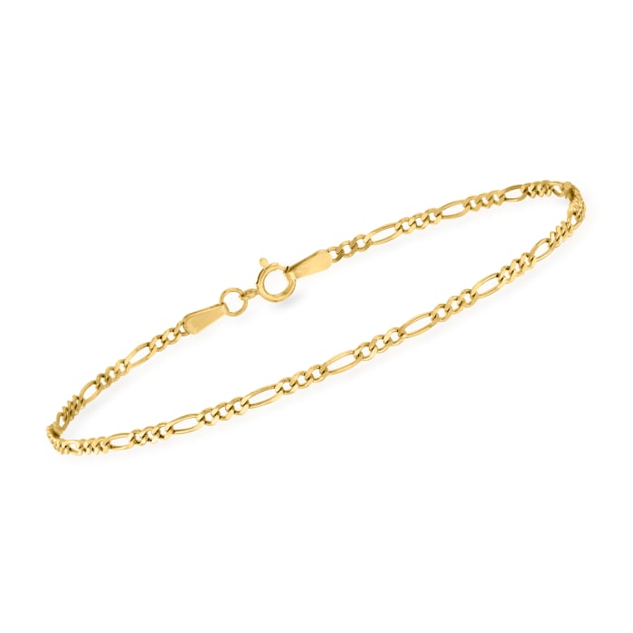 1.9mm 14kt Yellow Gold Figaro-Link Bracelet