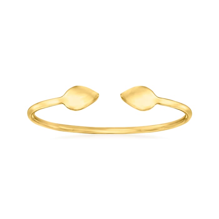 14kt Yellow Gold Open Leaf Ring