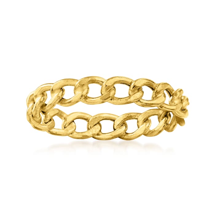 Italian 14kt Yellow Gold Curb-Link Ring