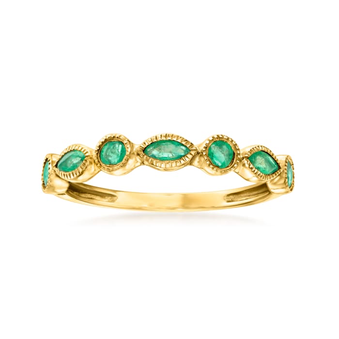 .50 ct. t.w. Emerald Ring in 14kt Yellow Gold